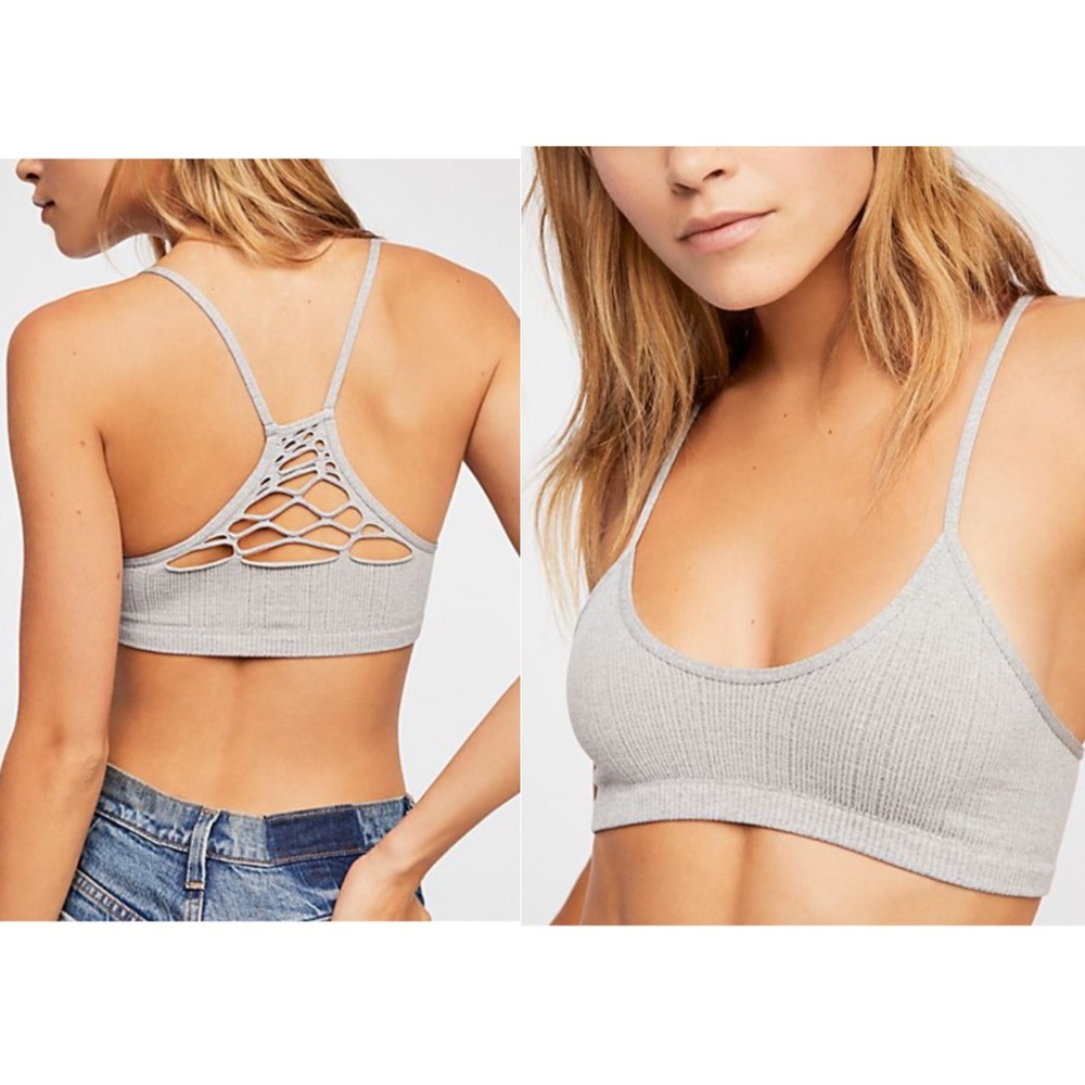 Free People Intimately Seamless Ribbed Baby Racerback Bralette Soft Bra